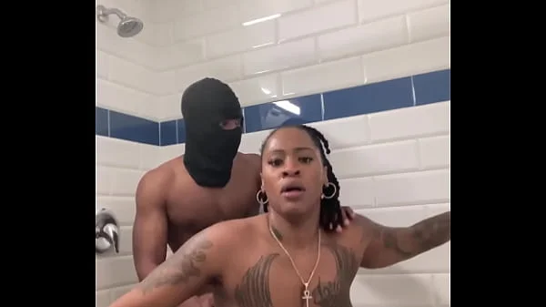 Busty chick Marrijanee gets fucked in her ass in shower!