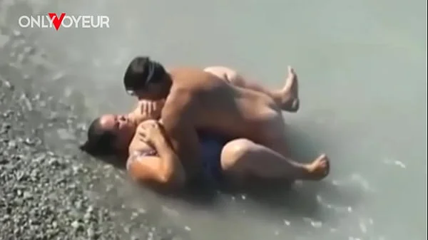 Beach Voyeur. Lucky guy caught BBW size mermaid in the sea