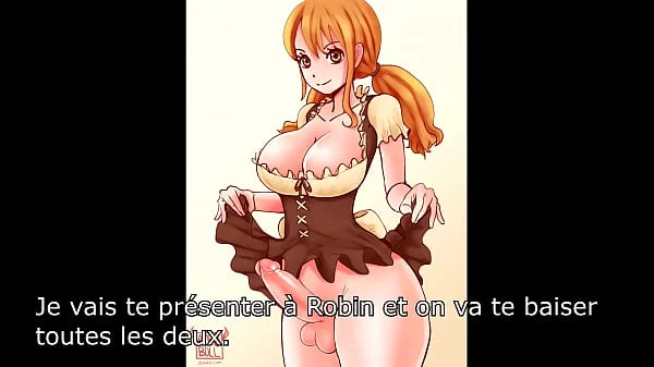 Hentai joi Nami FR One piece Futanari Assplay, CEI, Ass to mouth