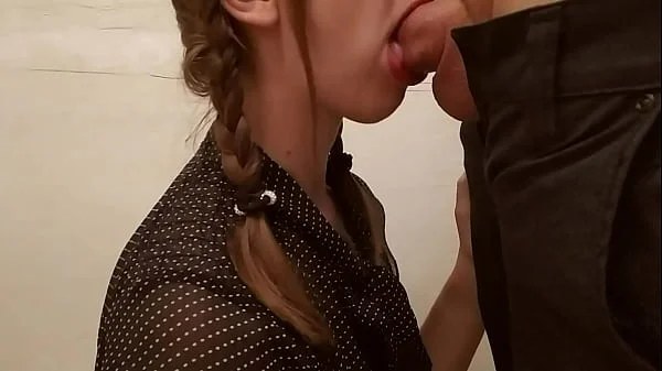 Awesome Hands Free Blowjob with Tongue from my Secretary while Office Renovation